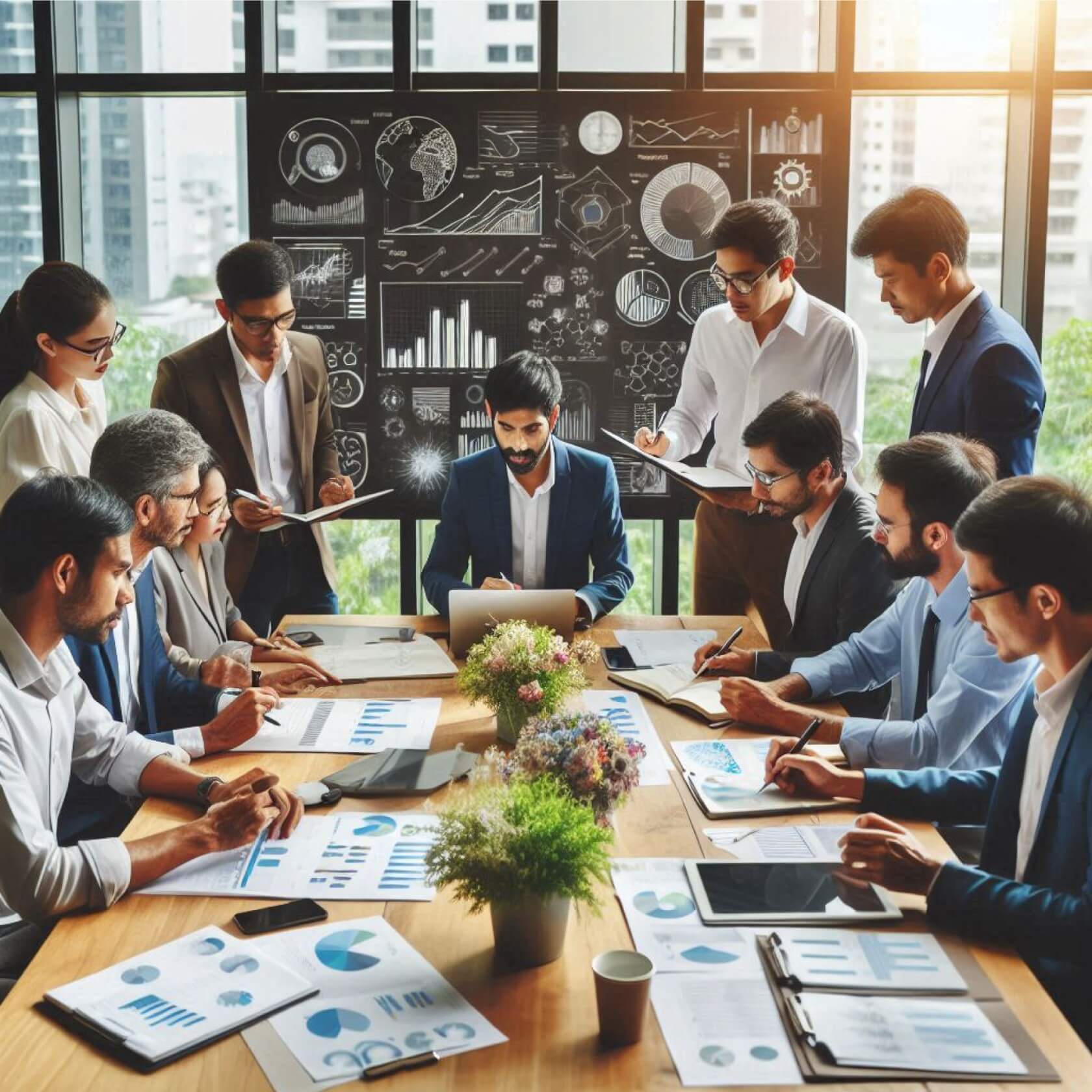 groupmenaresittingaroundtablewithpaperspapersthatsaybusiness1_4fish_1680