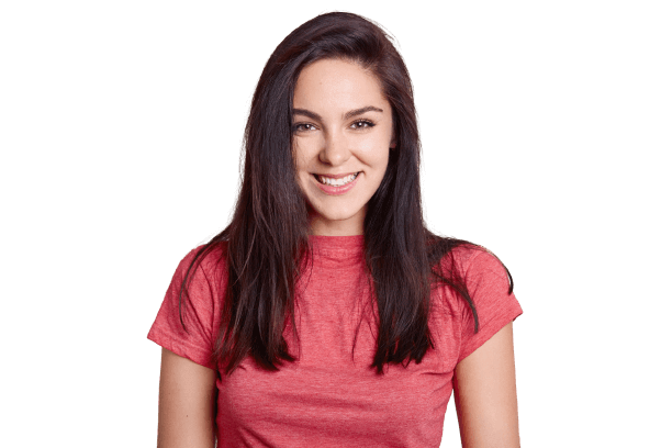 m4mta_612_womanwithpleasantsmiledarkhairdressedcasualpinktshirthaswhiteperfectteethrejoicesreceivingcomplimentremovebgpreview