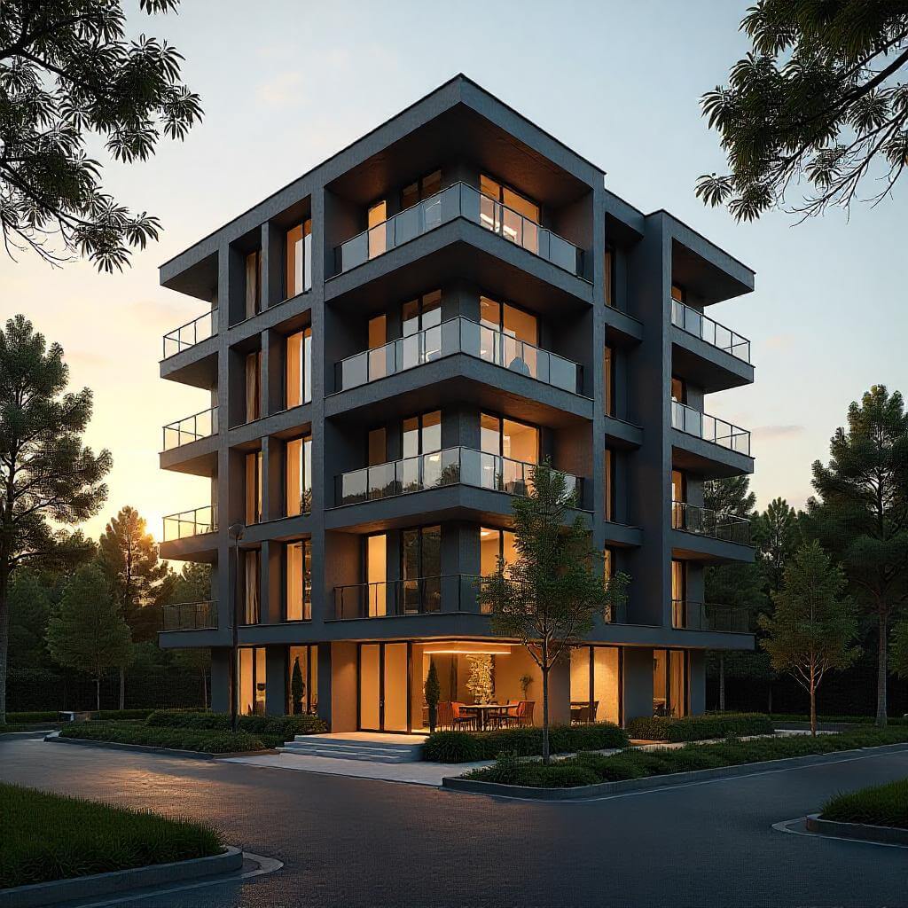 pikasotexttoimageAsleekcontemporaryapartmentbuildingsurrounded_k5nje_1024