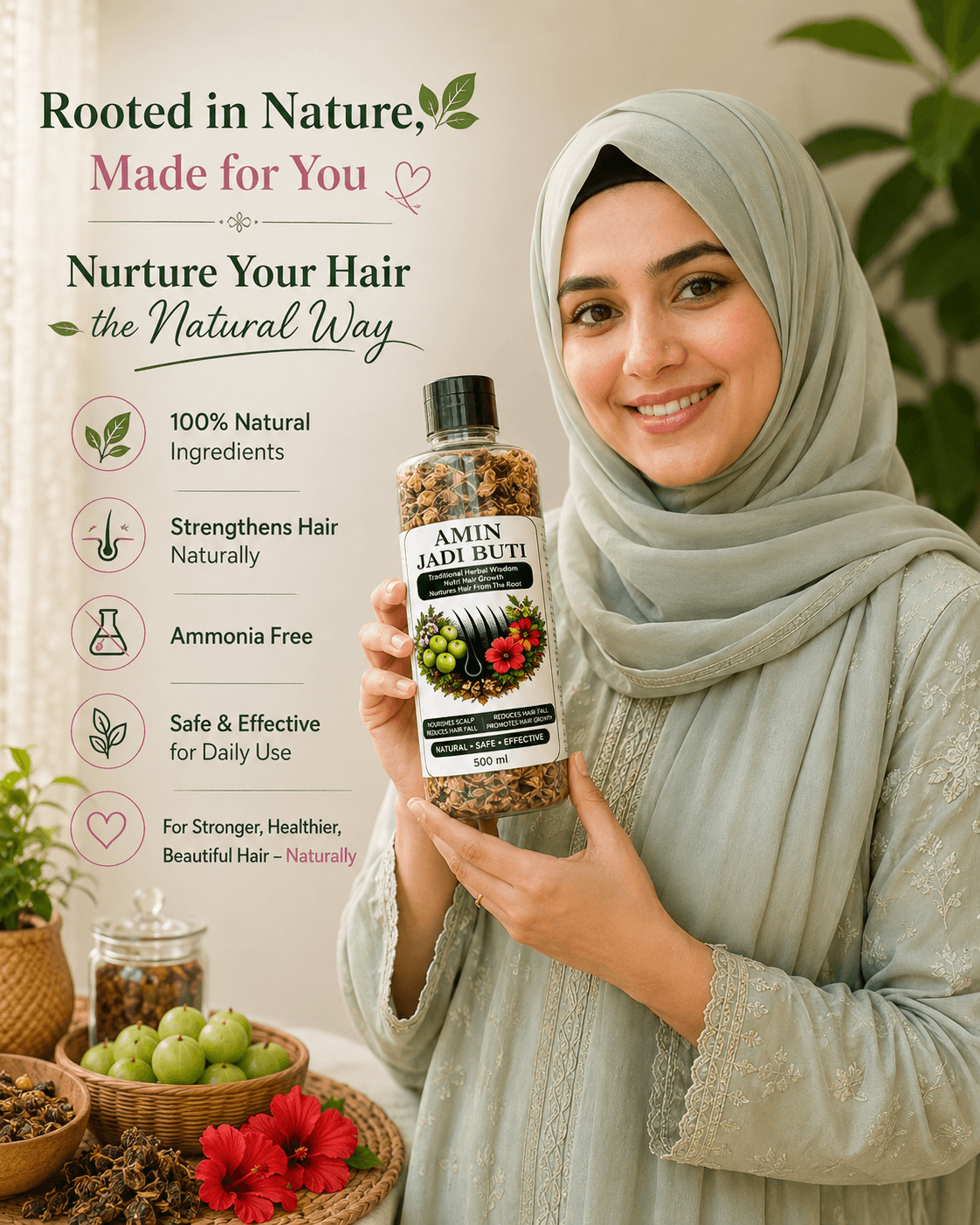 Amin Jadi Buti herbal hair-care product