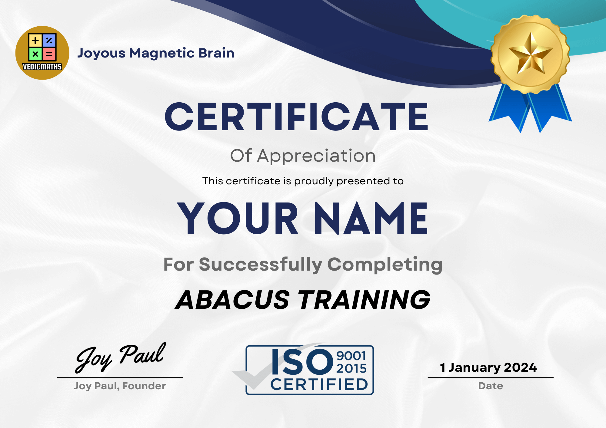 uymdu_2000_VedicMathsCourseCertificate7